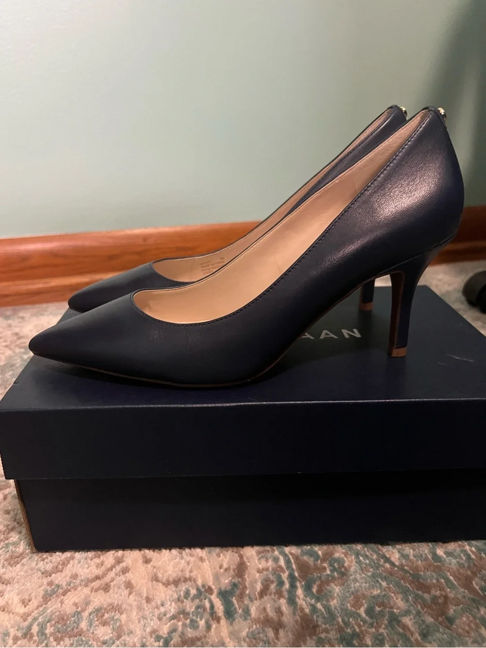 Cole Haan The Go-To Stiletto Pumps Navy Blue